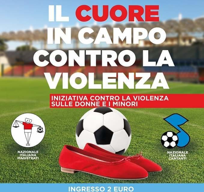 Il cuore in campo contro la violenza: partita di calcio a Frattamaggiore tra Nazionale Italiana Magistrati contro cantanti