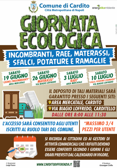 Cardito. Al via le domeniche ecologiche, il sindaco Cirillo: “Chi sporca la città non ama se stesso”.