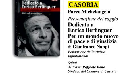 A Casoria si presenta il saggio su Enrico Berlinguer: l’appuntamento è per martedì 17 maggio nel parco Michelangelo