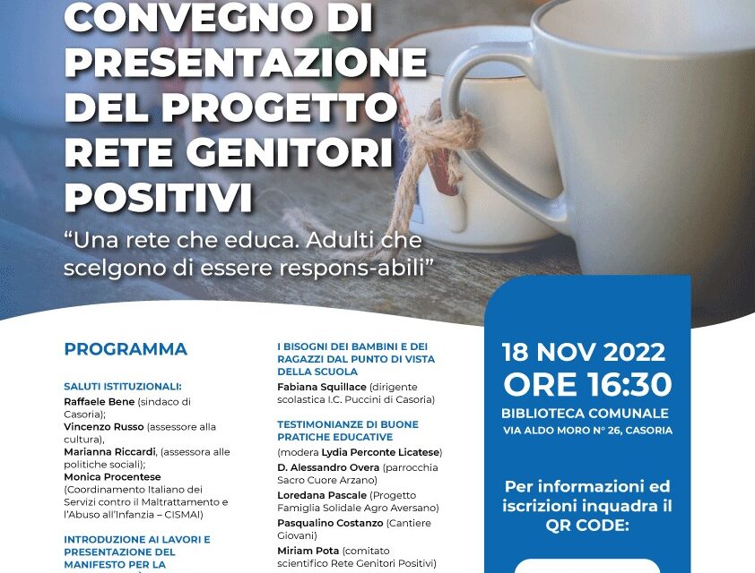 Rete Genitori Positivi, il primo convegno di presentazione a Casoria il 18 Novembre