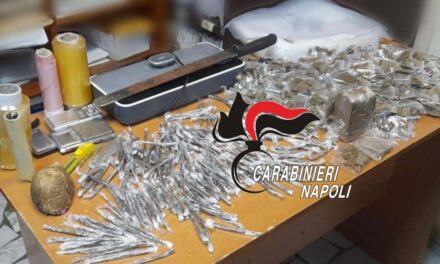 Casoria, i carabinieri sequestrano più di un chilo di droga nascosta in un sottoscala