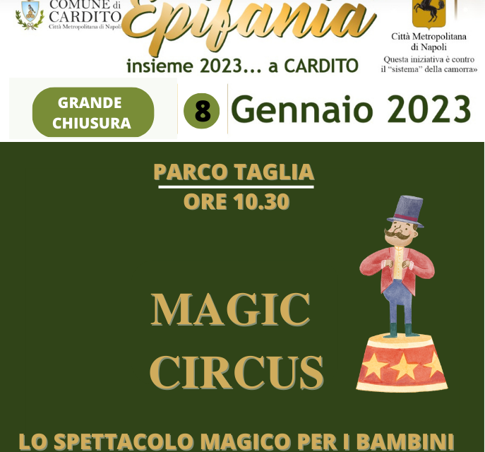 Cardito. Festa di chiusura al Parco Taglia: l’appuntamento è per domenica 8 gennaio