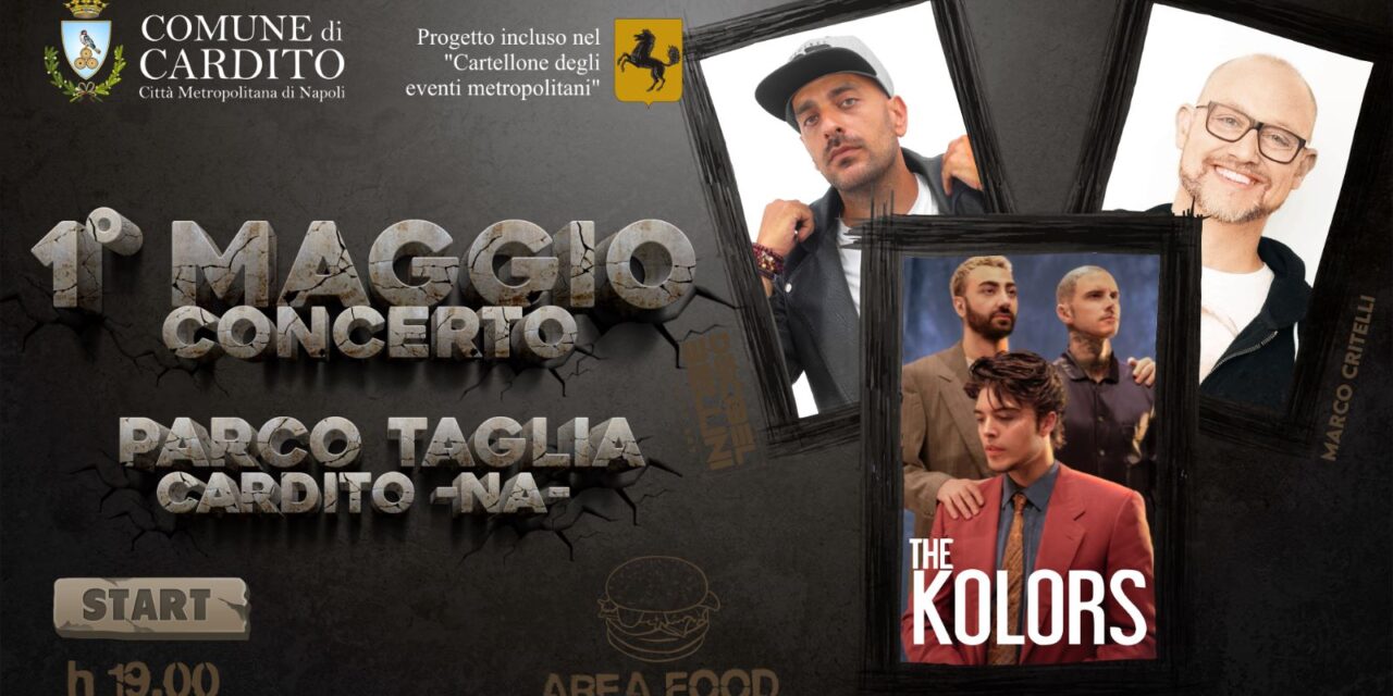 1 Maggio a Cardito arrivano i “The Kolors” al Parco Taglia