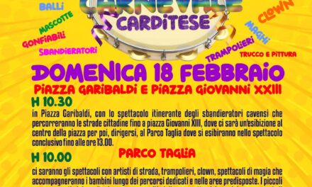 Domenica 18 febbraio al Parco Taglia di Cardito arriva il carnevale: sfilate, animazioni e fiabe