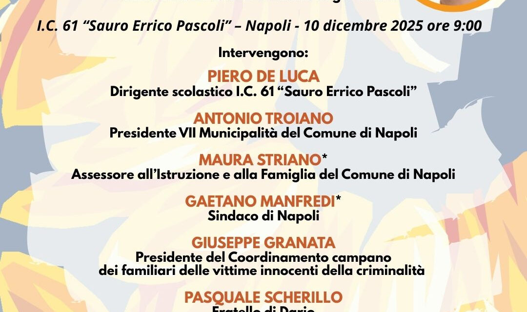 Inaugurazione del murale dedicato a Dario Scherillo, vittima innocente di camorra