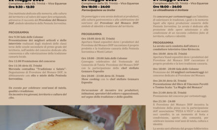 VENT’ANNI DI TRADIZIONE E IDENTITÀ: A VICO EQUENSE IL GRANDE EVENTO DEDICATO AL PROVOLONE DEL MONACO DOP CON GENNARINO ESPOSITO E GINO RIVIECCIO