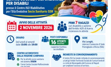 IL COMUNE DI ACERRA E L’AMBITO TERRITORIALE N20 PRIMI AD AVVIARE IL SERVIZIO PRESSO IL CENTRO ISO